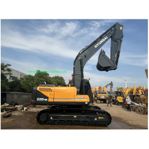 Excavatrice Hyundai 220-9s 22 tonnes d'origine coréenne utilisée pour la vente d'excavatrice sur chenilles